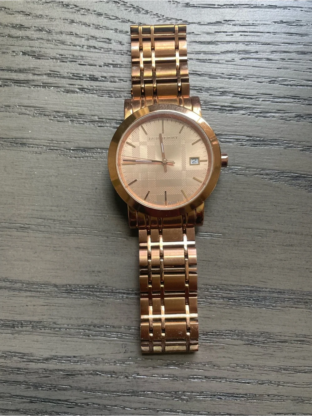 Authentic beautiful Burberry Rose Gold Tone Women's Bracelet Watch